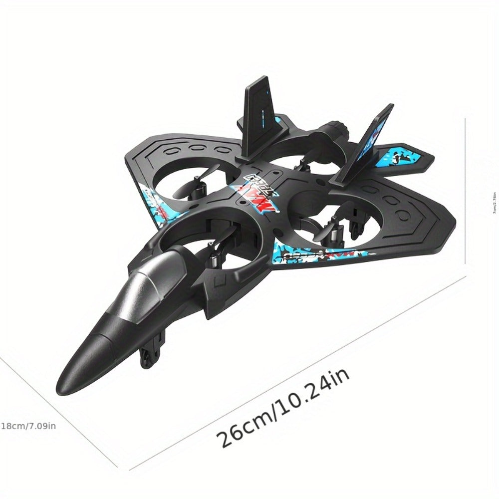 RC Drone for Kids & Beginners with Height Hold – Rechargeable Remote Control Airplane Indoor Outdoor Toy Gift for Boys Girls (Black/Blue/Red)