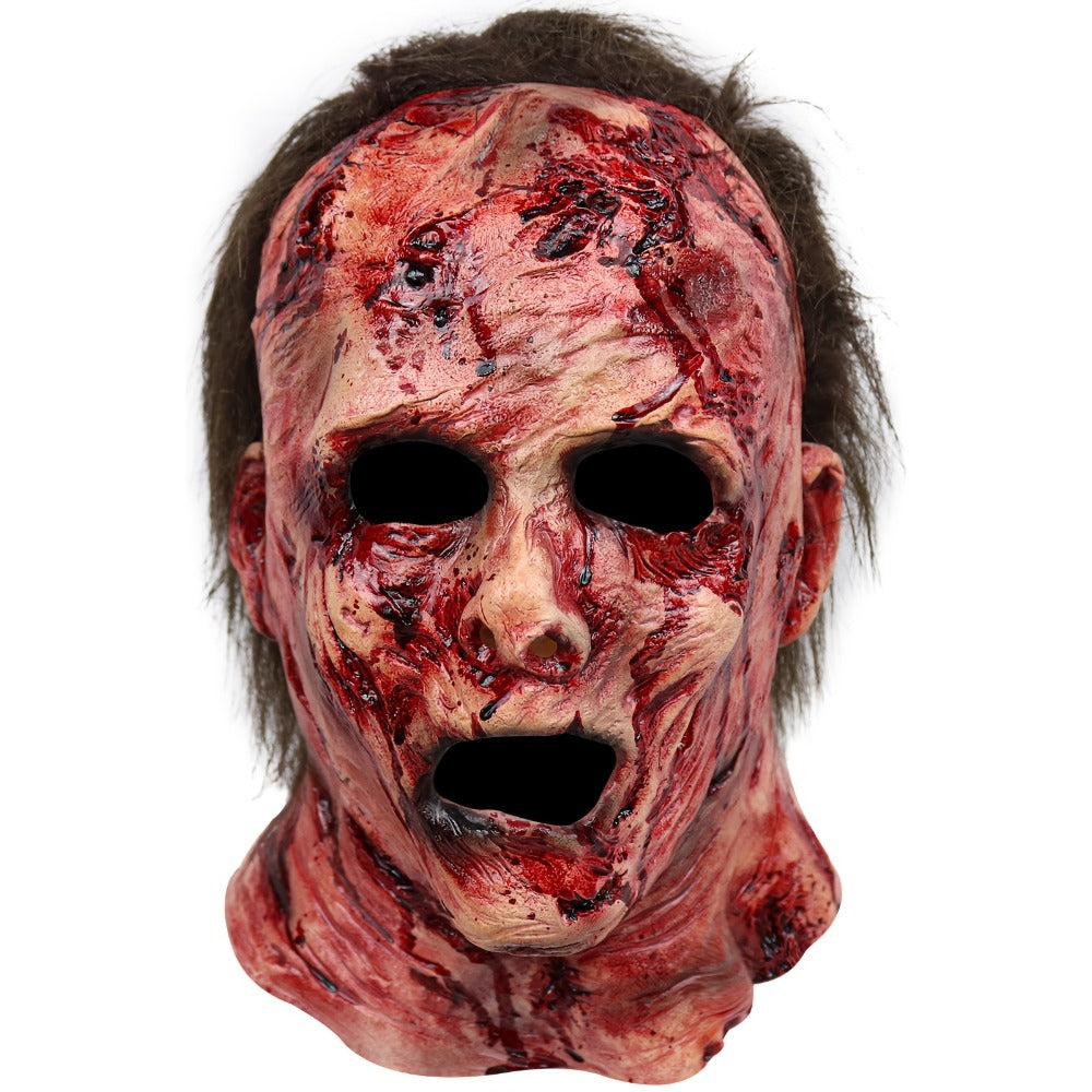 Halloween Latex Mask Scary Skull Bloody Decayed Face Horror Mask for Adults Cosplay Rave Party Stage Show Haunted House