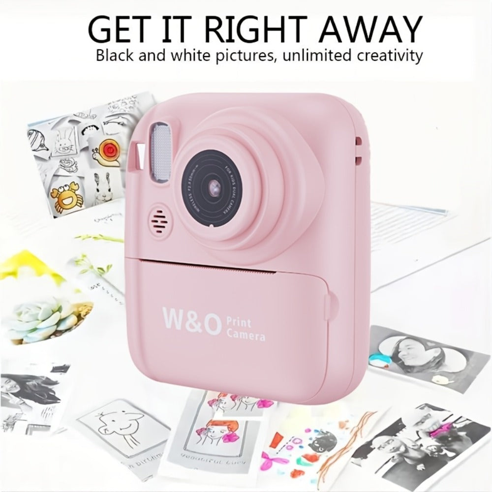 Kids Instant Print Camera 3-in-1 with MP3 & Games – 10x Zoom, 2.4" HD Screen, 32GB Card, Prints Photos in 1 Second, Birthday & Holiday Gift for Girls & Boys