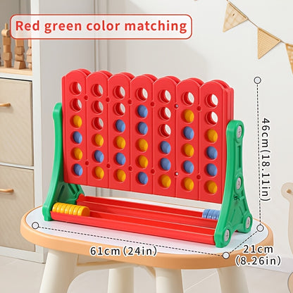 Height Adjustable Giant 4in A Row Game, Jumbo 4-to-Score Game for Teens And Adults - Indoor Outdoor Connect Game Set with Quick Release Slider for Winter