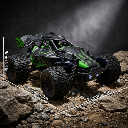High-speed Remote-controlled Car, Four-wheel-drive Off-road Remote-controlled Truck, 1:20 Scale All-terrain Remote-controlled Off-road Vehicle with LED Headlights, 2.4GHz Radio-controlled Monster Truck, Amateur-grade Remote-controlled Car