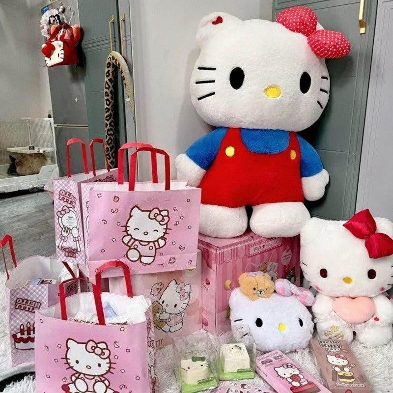 Sanrio Hello Kitty Large 40cm/ 15.75inch Plush Doll, Kitty Cat Stuffed Toy, Creative Pillow, Cute Anime Doll, Toy, the Best Choice for Holiday Gifts