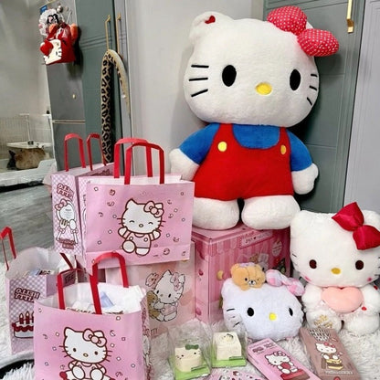 Sanrio Hello Kitty Large 40cm/ 15.75inch Plush Doll, Kitty Cat Stuffed Toy, Creative Pillow, Cute Anime Doll, Toy, the Best Choice for Holiday Gifts