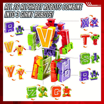 SYNCFUN Alphabet Robots Toys For Kids, ABC Learning Toys, Alphabots, Letters, Children Education Toy, Carnival Prizes, Christmas, Treasure Box And Prize For Classroom, Perfect Gifts For Boys And Girls, For Christmas Party And Christmas Toys.