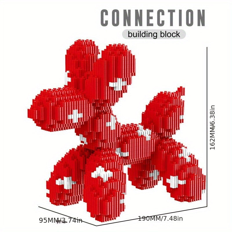 Creative Balloon Dog Building Blocks Set - Interlocking Building Blocks, Home Decor, Great for Holiday Gifts