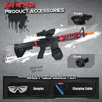 M416 Dual Mode Gel Blaster Electric Splatter Toy - Outdoor Games Age 12+ Gel blaster Gun toy Gel blaster gift Christmas gift outdoor activities toy