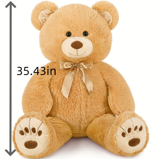 Giant Teddy Bear Brown For Girlfriend, XXL Soft Cuddly Big Bear Stuffed Animal Plush Toy Large, Valentines Teddy Gifts For Her Him Kids Girls Baby Shower Birthday Decorations