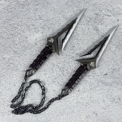 14cm 5.5inch Ninja Kunai Katana Action Figure Metal Small Sword Syuriken Anime Cosplay Prop Safe no Sharp Ninja Star Knife Real Size Japanese Katana Original Samurai Sabre Gift