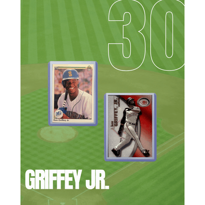 Ken Griffey Jr. Baseball Cards (5) ASSORTED MLB baseball Trading Cards - Perfect for any collector or gift