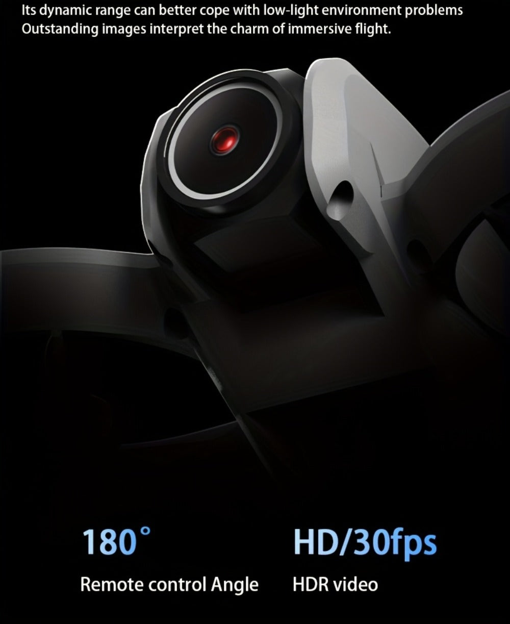Mini 4K FPV Drone with 180° Rotating Dual Camera – Optical Flow Positioning, Dual Batteries, 360° Flip, One-Key Takeoff Landing, Anti-Shake RC Quadcopter for Beginners Boys Girls