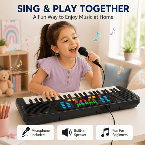 Electronic Keyboard With Microphone