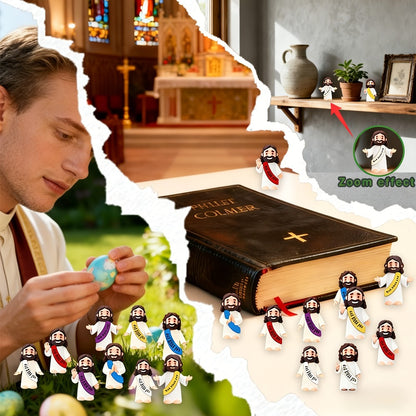 Mini Jesus Figurines for Halloween Trunk-or-Treat 50/100/150pcs – Colorful Bulk Religious Statues 5 Colors, Baptism Favors Sunday School Gifts Christian Party Favor Home Decor Vase Filler