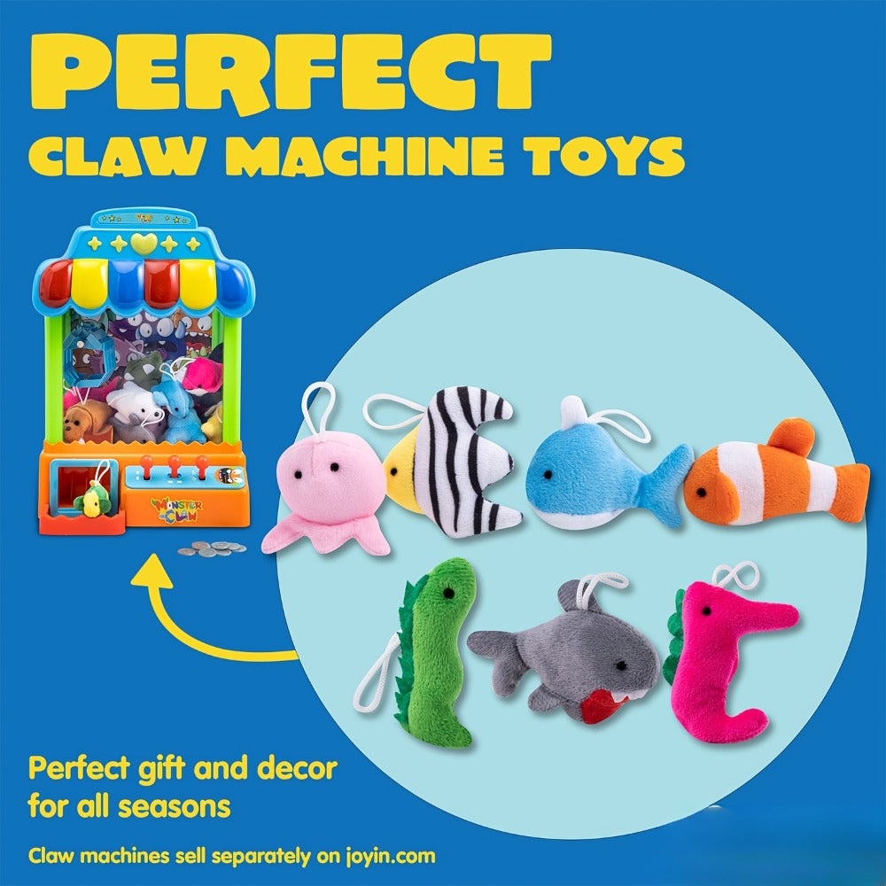 24pcs Mini Sea Animal Plush Toys Bulk Set – Stuffed Ocean Animal Keychains for Party Favors, Pinata Fillers, Goodie Bag Stuffers, Easter Basket, Classroom Prizes, Birthday Christmas Gifts for Kids