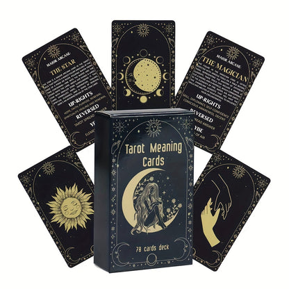 Meaning Cards, Deck Of Cards, Original Tarot Game, Oracle Cards, Divination Party, Desktop Toys, Casual Games, Suitable for Valentine's Day Gifts, Birthday Gifts, Christmas Party Games, Card Games