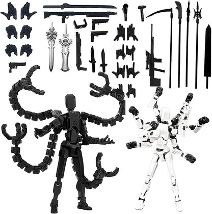2pcs(Assembled) T13 Action Figure Set, 3D Printed Action Figures, 3D Printed Toy Figures, Desktop Ornaments, Collectible Decorations for Game Enthusiasts( 5.5inch)
