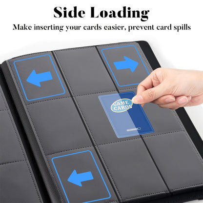 Lumus&Solem 7/10 Pack 9 Pockets Trading Card Binder, Each Card Binder Can Hold Up 360 Cards, Fit For PTCG, Baseball, Football, Basketball, K-pop Photocard