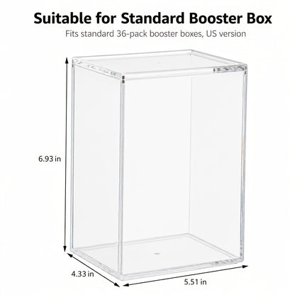 A 6Mm Acrylic Display Box That Can Be Stacked, Designed for Elite Trainer ETB. This Magnetic, Dustproof Box with a Lid Is Ideal for Showcasing Trading Cards, Collectibles, And Sports Memorabilia. It Features Enhanced Models, Accurate Sizing