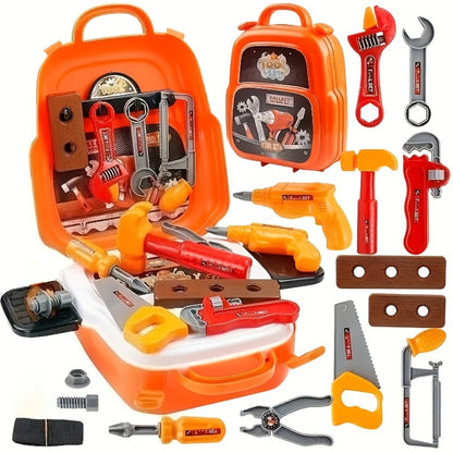 Kids Tool Backpack Set 22pcs for Boys – Pretend Play Home Repair Tool Kit with Carrying Backpack, Toddler Construction Toy, Birthday & Christmas Gift for Boys Ages 3+