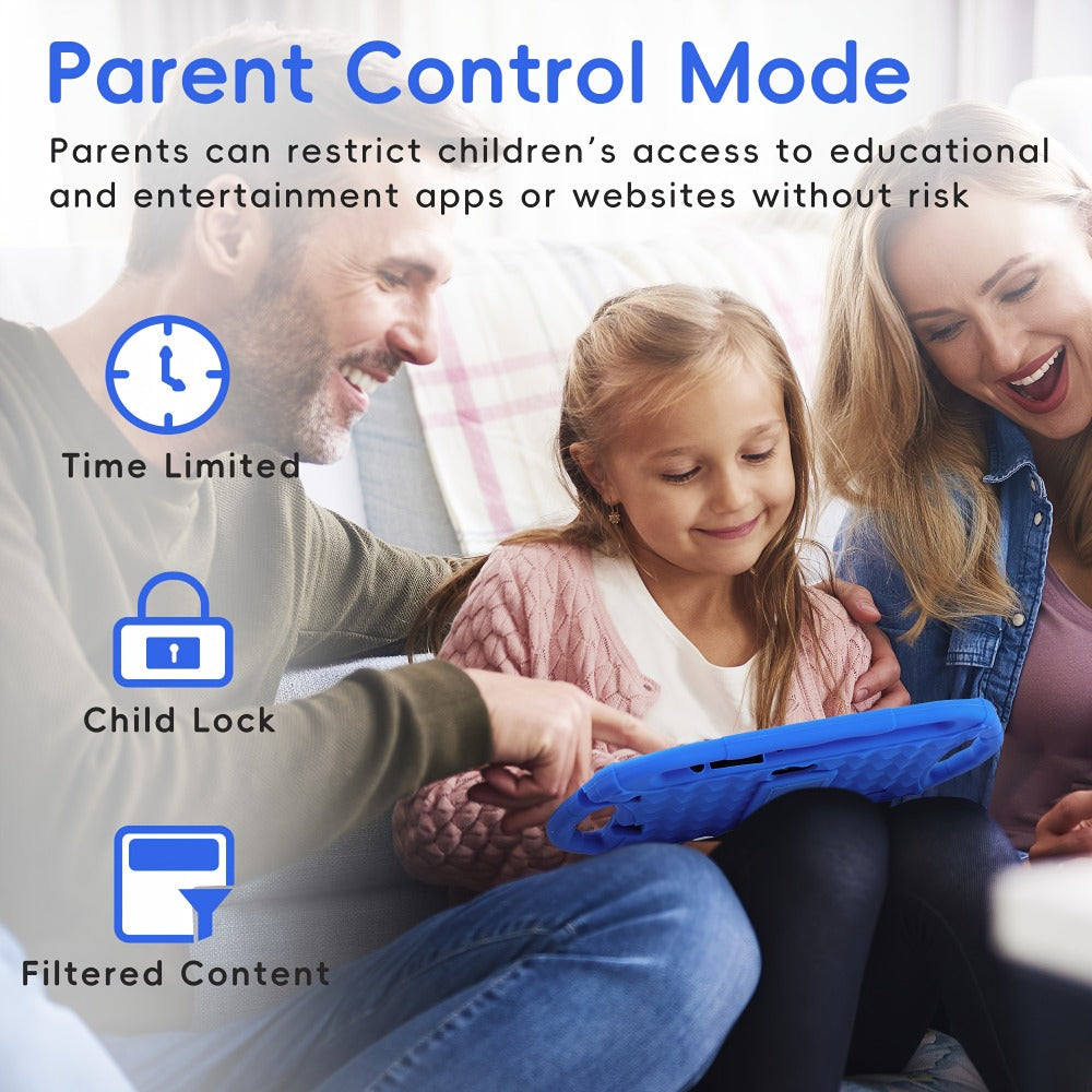 Veidoo Tablet, 7-Inch Android Device, 2GB + 32GB Storage, Wifi Connectivity, IPS Display, Parental Controls, Educational Games, Learning Tablet for Young Children