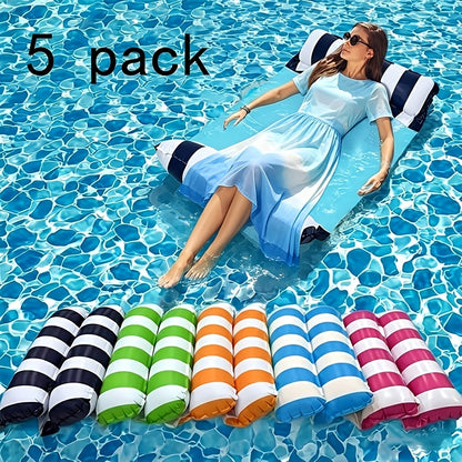 Jixiangyu Adult Swimming Ring 4-in-1 Inflatable Floating Bed - Hammock, Lounger, Raft, and Exercise Saddle - Blue, Navy Blue, Rose Red - for Pool, Lake, Beach Leisure Float