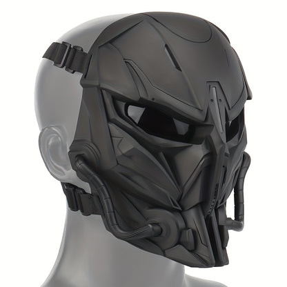 Fronsra Cyberpunk Full Face Mask - Breathable, Anti-Fog Nylon Cosplay Helmet for Halloween & Carnival Parties, for Halloween, Autumn