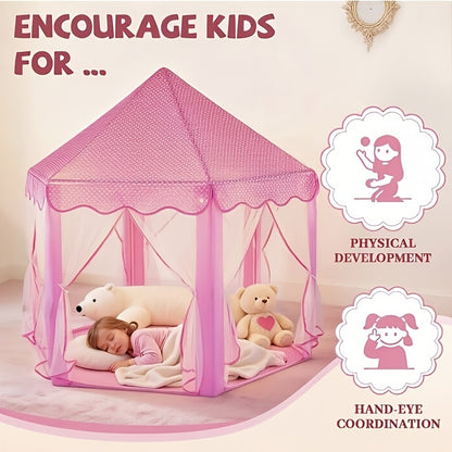 Kids Play Tent Toy Indoor Outdoor Playhouse Princess Castle Tent for Boys Girls Toddler, Room Decor,home Decor,Large Toy House with Storage Bag, Birthday Holiday Gift