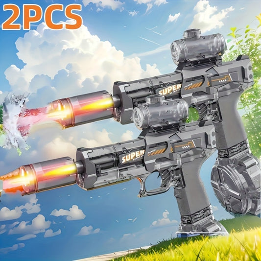 2026 New 2pcs High-speed Automatic Water Gun, Featuring An Ultra-long Shooting Range And Cool Lights, Is A Toy for Boys And Girls, Perfect for Outdoor Play In Summer, And The Best Birthday Gift