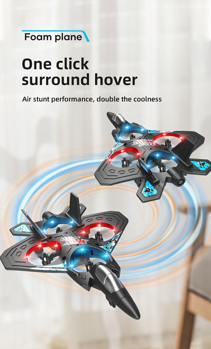 RC Drone for Kids & Beginners with Height Hold – Rechargeable Remote Control Airplane Indoor Outdoor Toy Gift for Boys Girls (Black/Blue/Red)