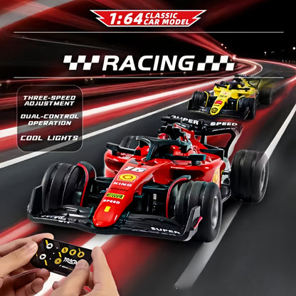 1:64 Scale Mini RC Racing Car, 2.4G Alloy Die-Cast Racing Model Car with Lights and Adjustable Speed, 4WD Drift Toy Car, RC Car Collection Set, Boys Gift Party Toy, Indoor/Outdoor Dual-Use Toy, Family Interactive Toy, Christmas Toy, Suitable for Boys