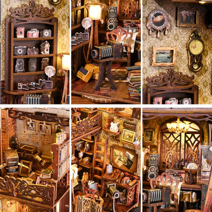 1pc DIY Book Nook Kit - Creative Bookshelf Insert Decor and Bookend Model Building Kit for Home, Living Room, and Office Decoration - Perfect for Christmas, Valentine's Day(Without Battery)