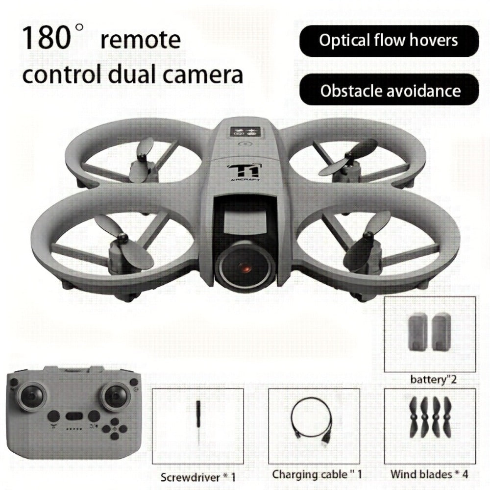 4K Remote Control Drone with Dual Batteries – Optical Flow Auto Hover, Anti-Collision, One-Key Return, WiFi FPV Camera, Long Endurance RC UAV for Kids Adults Beginners, Birthday Gift