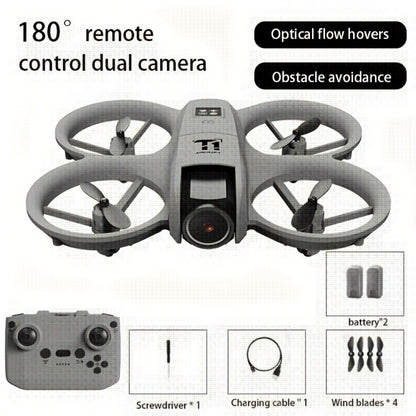 4K Remote Control Drone with Dual Batteries – Optical Flow Auto Hover, Anti-Collision, One-Key Return, WiFi FPV Camera, Long Endurance RC UAV for Kids Adults Beginners, Birthday Gift