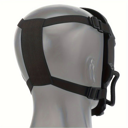 Cyberpunk Full Face Mask Breathable Anti-Fog Nylon Silver – Complete Face Covering for Halloween Carnival Rave LARP Cosplay, Sci-Fi Costume Helmet Prop, 9x8in Unisex Adults Teens