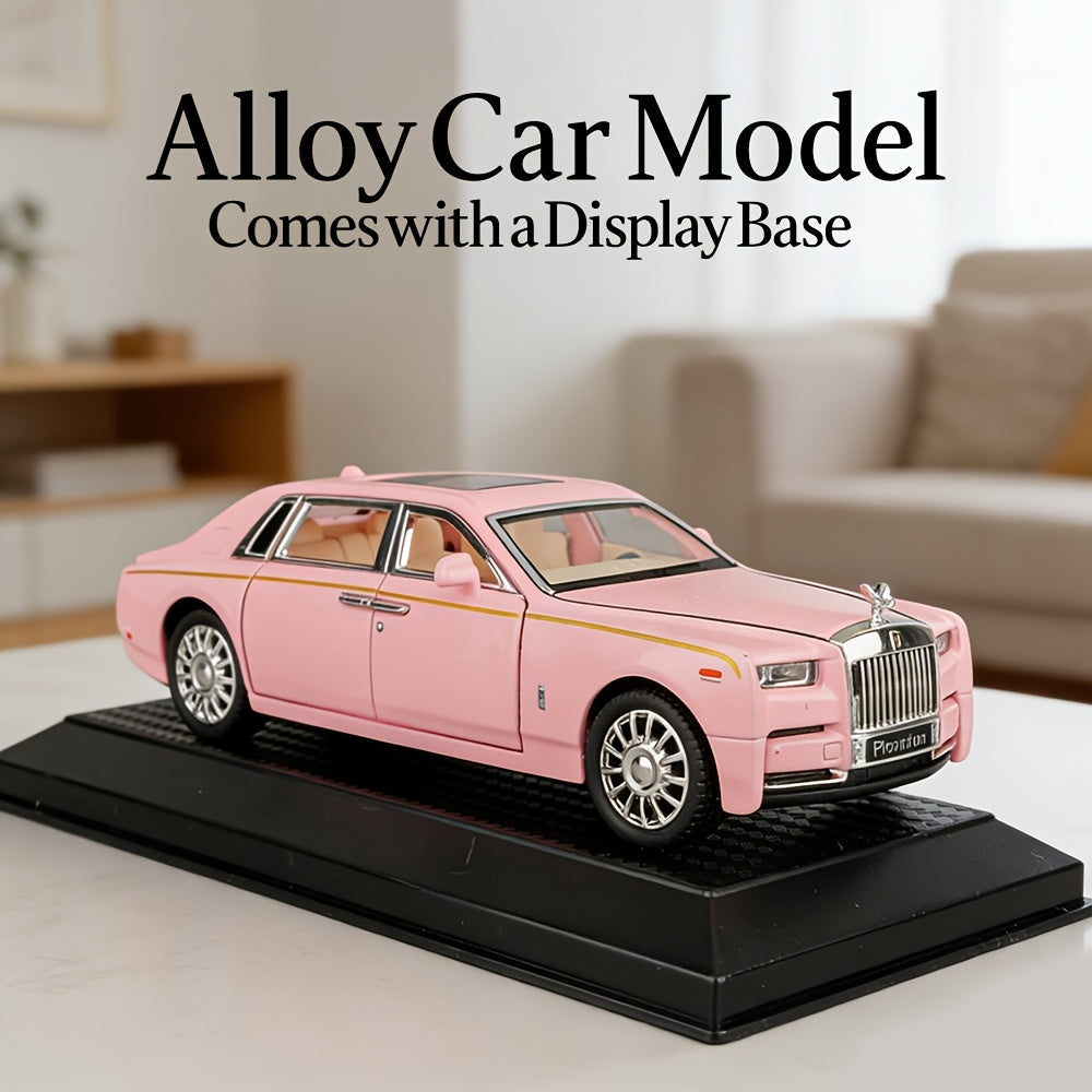 Collectible Car Model, Zinc Alloy with Display Base, Openable Doors Highly Detailed Static Decoration, Perfect Gift for Car Enthusiasts, for Home Desktop, Birthday Christmas
