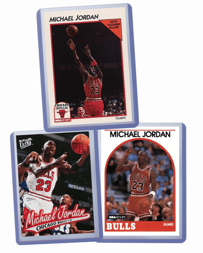 Michael Jordan MJ (3) Assorted Basketball Cards Bundle - Chicago Bulls Trading Cards - MVP # 23