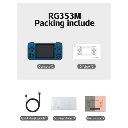 Retro Handheld Game Console Anbernic RG353M - Aluminum Alloy Dual OS Android Linux IPS HDMI Gaming Handheld 3500mAh
