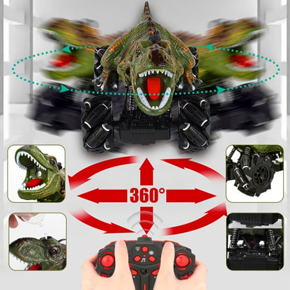 Monster Stunt RC Car with Lights, Sound & Spray – Remote Control Monster Truck Stunt Drift Toy, Indoor Outdoor All-Terrain, Birthday Christmas Gift for Kids Ages 6+ Boys Girls