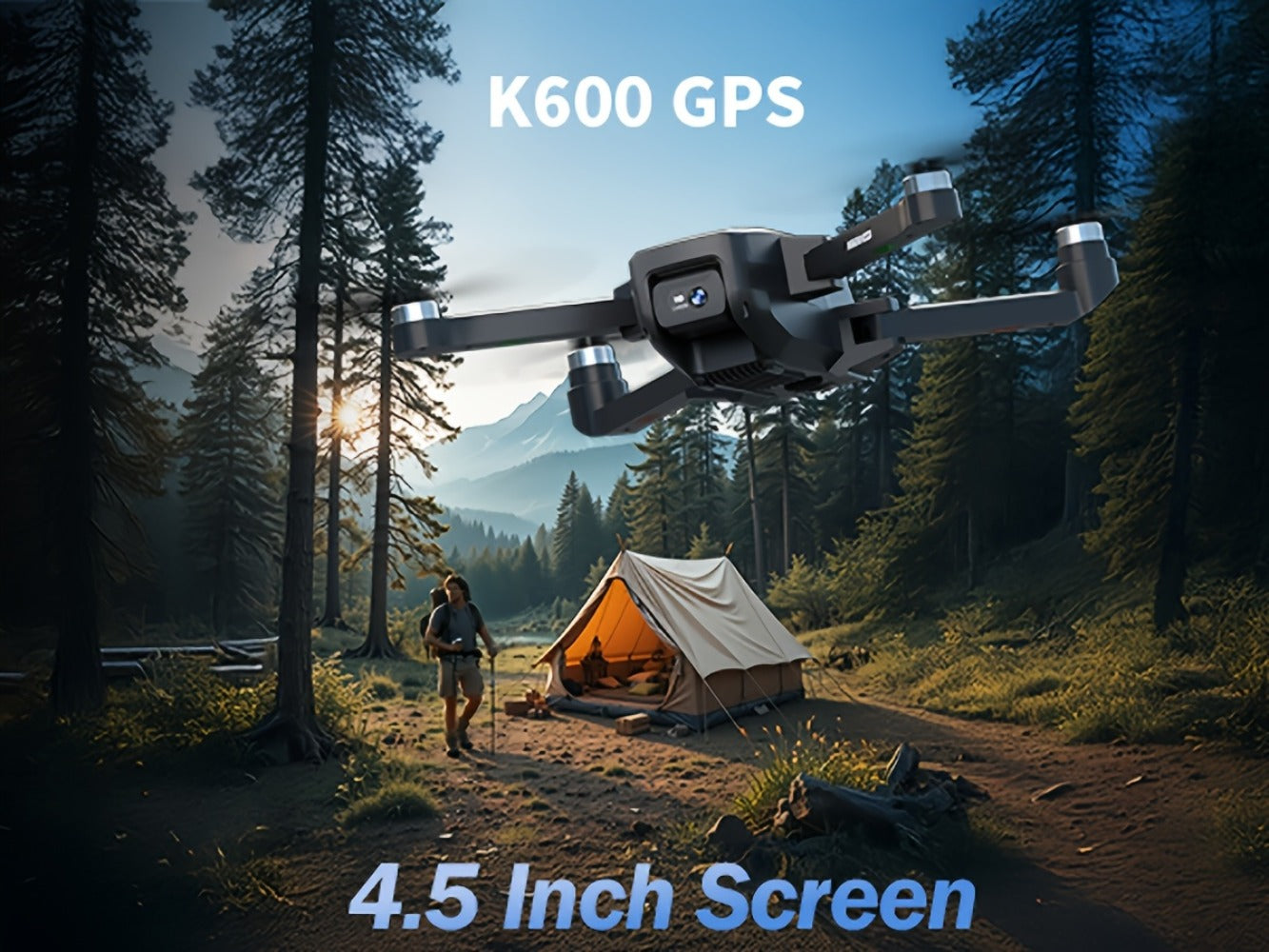 GPS Follow Me Drone Under 250g with 4.5 Inch LCD Screen – Camera Drone for Adults Beginners, Auto Return, Gesture Flight, Brushless Motor, Altitude Hold, 3 Speeds, Supports 32G SD Card