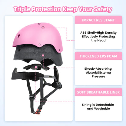 [Halloween Christmas Birthday] Kids Bike Helmet, 1pc Unisex Adjustable Sports Helmet with Removable Liner - Sleek Matte End, Ventilation Holes for Breathability, Perfect for Halloween, Christmas, And Birthday Gifts, XXS for / 18.89''- 21.65