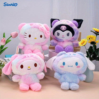 1pc Sanrio Hello Kitty, Kuromi, Melody, Cinnamoroll Cute Cartoon Delicate Girly Plush Stuffed Doll Stress-Relieving Toy, Birthday And Festival Gift