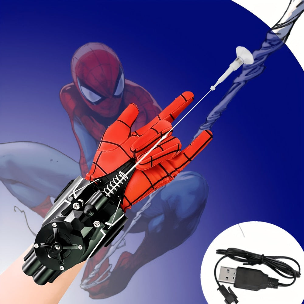 Superhero Shooter, Hero-Web Launcher - 9.4 Foot Automatic Rope Launcher with USB Charging, a Toy for Kids to Role-Play As Superheroes, Perfect for Halloween And Christmas Gifts