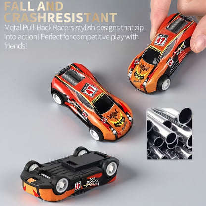 [Christmas New Year] 30pcs Dinosaur Toy Car Set with T Rex Spinosaurus Brachiosaurus Pterodactyl Figures Mini Pull Back Racing Cars Includes 1 City Traffic Map 30.3x20.9 Inches School Activity Prizes for Boys Girls Kids 3+ Random Styles Perfect Christmas