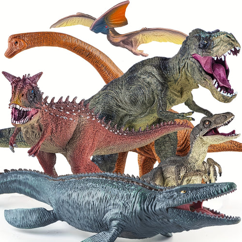 6pcs Dinosaur World Jumbo Dinosaur Toy Set, Realistic Dinosaur ToysChristmas And Halloween Gifts