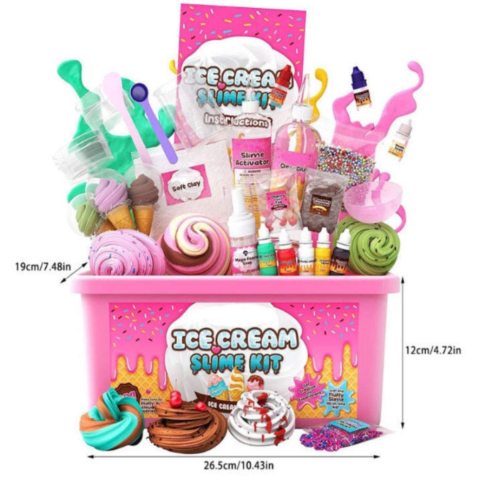 Ice Cream & Lollipop Slime Toy Set – Cute Novelty Slime Toys for Kids, Fun Party Favors for Christmas, Halloween & Easter, Unique Sensory Play Gift for Girls & Boys, Choose Ice Cream or Lollipop Style