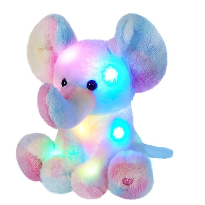 12 Inch Musical Light Up Rainbow Elephant Plush Stuffed Animal(Without Batteries), LED Singing Soft Wild Animal Plush Toy with Night Light Lullaby, Birthday Kids Holiday Gift, Perfect Birthday Gift & Decor, Graduation Season Gift for Kids Boys Girls
