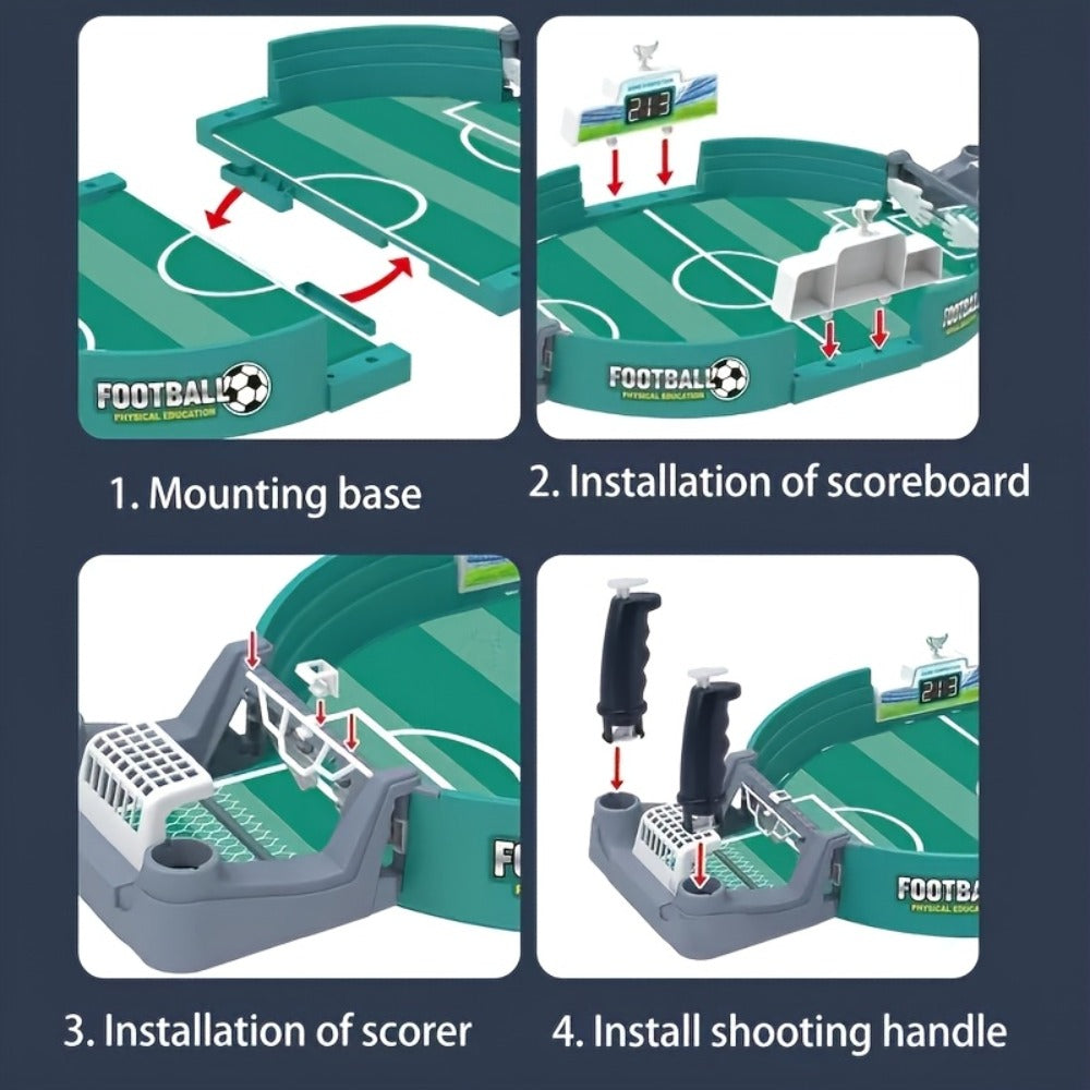 Portable Tabletop Football Game Set – Stand-Alone Table Design, Durable PP Material, 6 or 10 Balls, Family Party Board Game for Christmas Halloween Thanksgiving, Fun for Kids & Adults