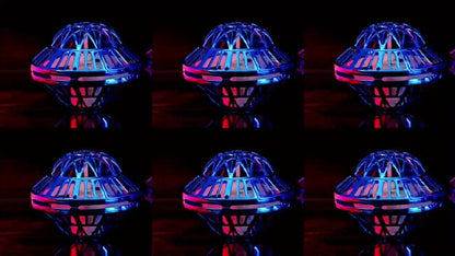 UFO Flying Ball Toy Smart Sensor Hovering Drone Hexagonal Spinning Saucer with Autonomous Flight for Kids Boys Girls Indoor Outdoor Party Christmas Birthday Gift Blue Purple Red