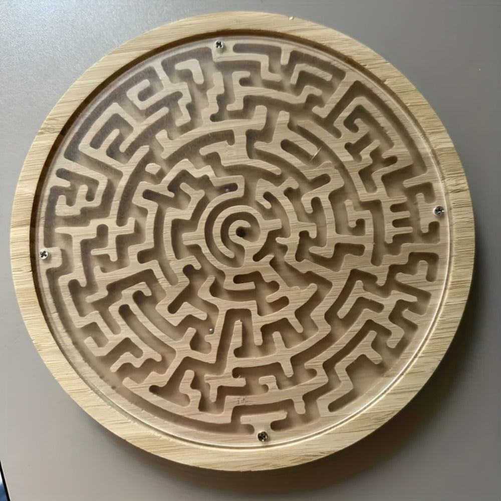 Wooden Maze Balance Board with Steel Ball – Brain Training Puzzle Game for Kids & Adults | Hand-Eye Coordination, Focus & Dexterity Skill Builder | STEM Gift for Boys & Girls Ages 6+, 1-Pack or 2-Pack