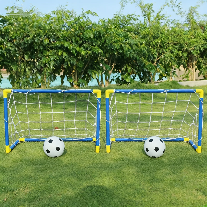 [Indoor/Outdoor Football Set] 2pcs Youth Football Set-Portable and Easy-to-assemble Goal, Suitable for Indoor/Outdoor Play, Family Entertainment, Birthday Gifts, Football Gifts