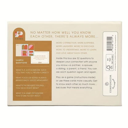 Tell Me More Conversation Card Game – Fun Icebreaker Question Cards for Friends, Family, Couples & Coworkers, Deep Talk Bonding Game for Game Night, Parties & Team Building
